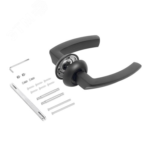 Комплект ручек СТАНДАРТ P93 BL матовый черный - фото 4