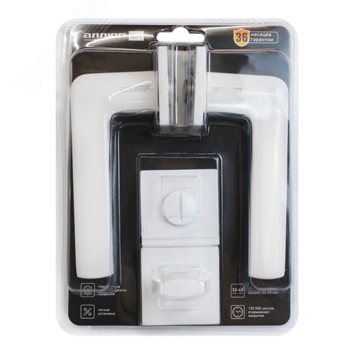 "Комплект ручка и защелка АЛЛЮР АРТ ""ТИНА"" W+L7050S W+BK-S2 W (88110/S7050) матовый белый" - фото 8