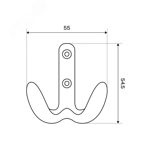 Крючок-вешалка  СТАНДАРТ 335 AB ст. бронза - фото 5