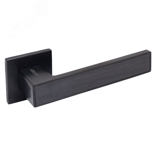 "Комплект ручка и защелка АЛЛЮР АРТ ""ЛАНА"" BL/BL +L7050S BL+BK-S2 BL(86150/S7050) матовый черный" - фото 2