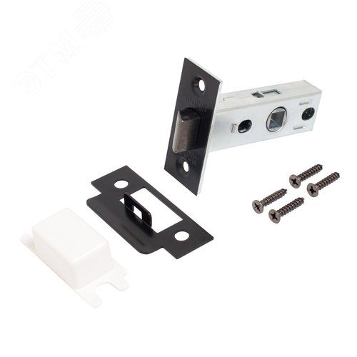 "Комплект ручка и защелка АЛЛЮР АРТ  ""ЛАНА"" BL/BL+L45-8 BL (86150/S45) матовый черный " - фото 3