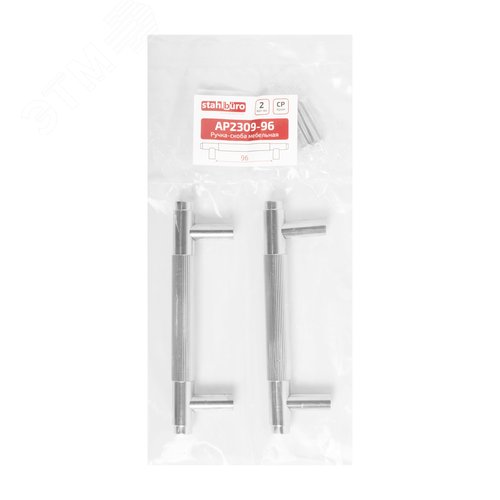 Ручка-скоба мебельная StahlBuro AP2309-96 2шт., CP хром - фото 3