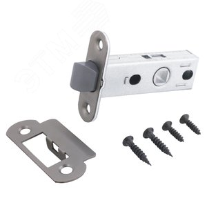 Изображение товара Защелка врезная универсальная без ручек для деревянных межкомнатных дверей, АЛЛЮР АРТ L45-8-PR18 MBN графит (шт)