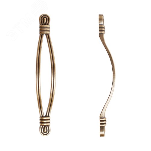 Ручка-скоба мебельная StahlBuro C2515-128 2шт., AB состаренная бронза - фото 2