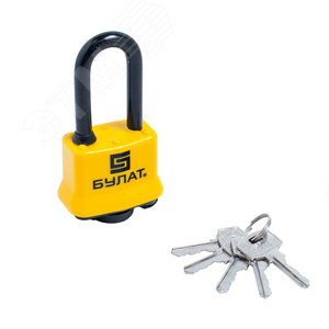 Изображение товара Замок навесной ВС 0340-01 d8мм всепогодный 5кл. БУЛАТ (шт)