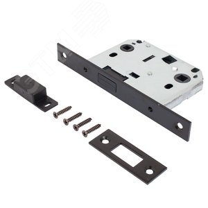 Изображение товара Защёлка Аллюр АРТ L7050-MS BL матовый черный магнитная без ручек с фиксатором (шт)