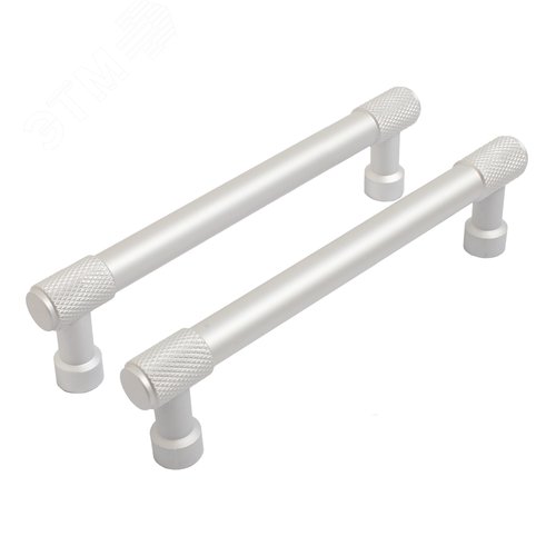 Ручка-скоба мебельная StahlBuro AP2307-128 2шт., W матовый белый хром - фото 1