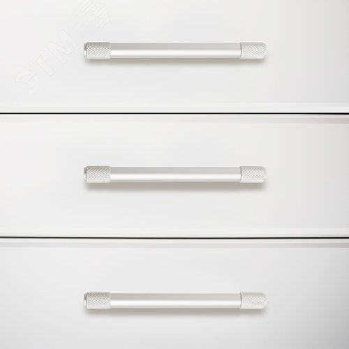 Ручка-скоба мебельная StahlBuro AP2307-128 2шт., W матовый белый хром - фото 6