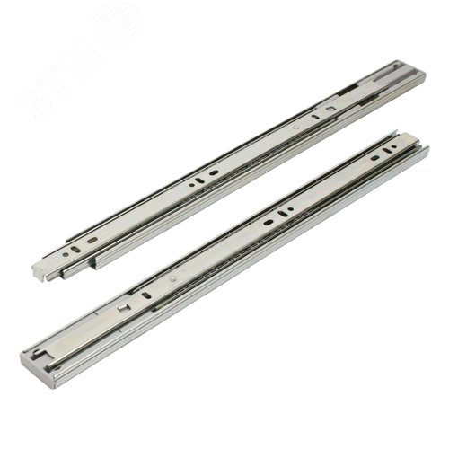 "Направляющие шариковые с доводчиком StahlBuro 35-400 /16""/ хром" - фото 1