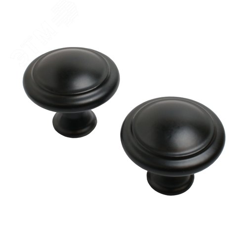 Изображение товара Ручка-кнопка мебельная StahlBuro A304 2шт., BL матовый черный (шт)