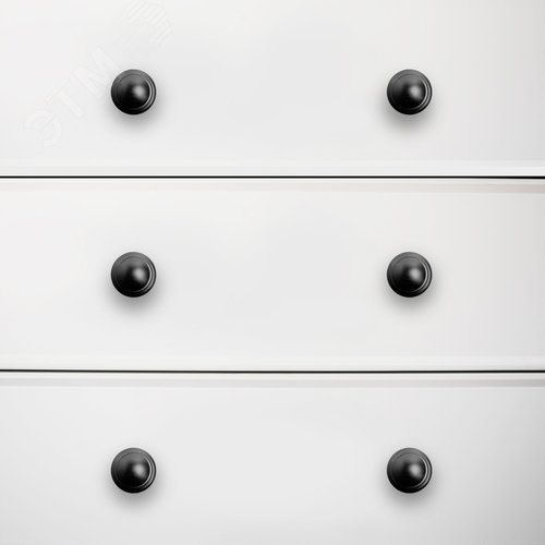 Ручка-кнопка мебельная StahlBuro A304 2шт., BL матовый черный - фото 6