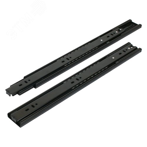 "Направляющие шариковые с доводчиком StahlBuro 45-400 /16""/ черный" - фото 1