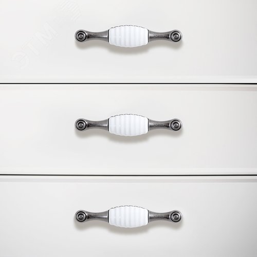 Ручка-скоба мебельная StahlBuro C2496-96 2шт., AS состаренное серебро - фото 3