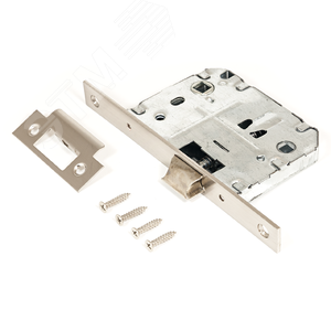 Изображение товара Защелка врезная универсальная без ручек для деревянных межкомнатных дверей, АЛЛЮР АРТ L7050S SN никель матовый (шт)