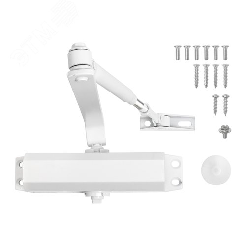 Доводчик дверной АЛЛЮР COMFORT ДД 165/3-4 A-W (до 100 кг) белый - фото 8