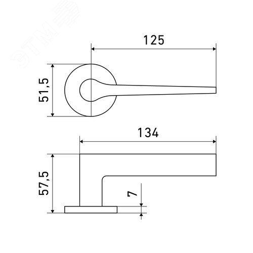 "Комплект ручек АЛЛЮР АРТ ""АЛЛЕГРА"" MBN (9440) графит" - фото 5