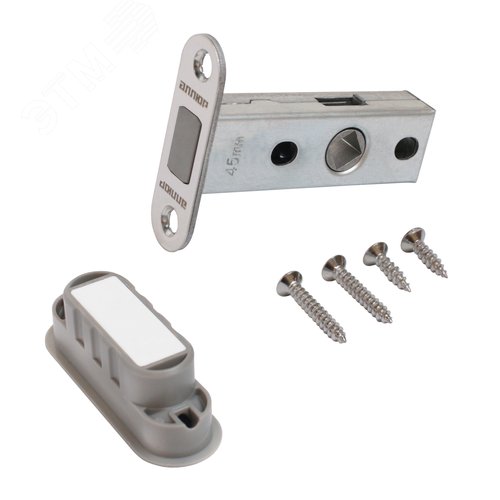 Защёлка МАГНИТНАЯ АЛЛЮР АРТ L45-8M-R18 CP хром - фото 1