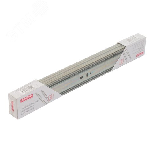 "Направляющие шариковые с доводчиком StahlBuro 45-350 /14""/ хром " - фото 3