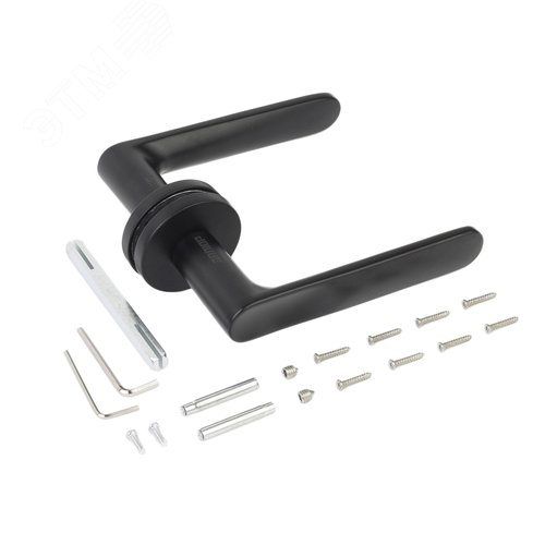 "Комплект ручек АЛЛЮР АРТ ""ДОНАТА"" BL (93150) матовый черный" - фото 3