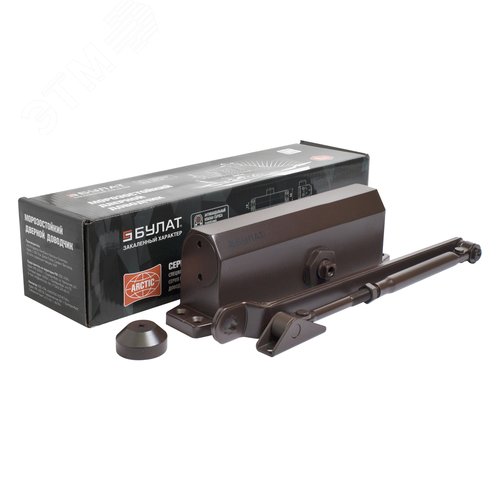 Доводчик дверной БУЛАТ ARCTIC ДД 504/5 A-С (80-150 кг) коричневый - фото 2