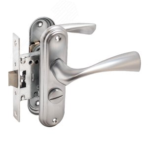 Изображение товара Защелка БУЛАТ ЗЩ1-Д03.07 (Л) НОМОС титан ЛЕВАЯ ВНУТР/ПРАВАЯ НАРУЖНЯЯ с фиксацией (шт)