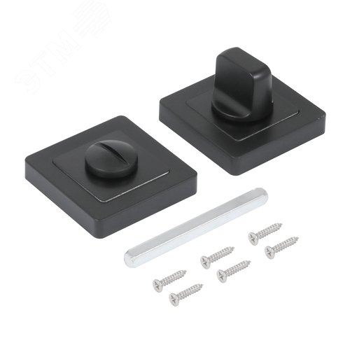 Сантехническая завертка к ручкам СТАНДАРТ P-BK-S1 BL матовый черный - фото 1