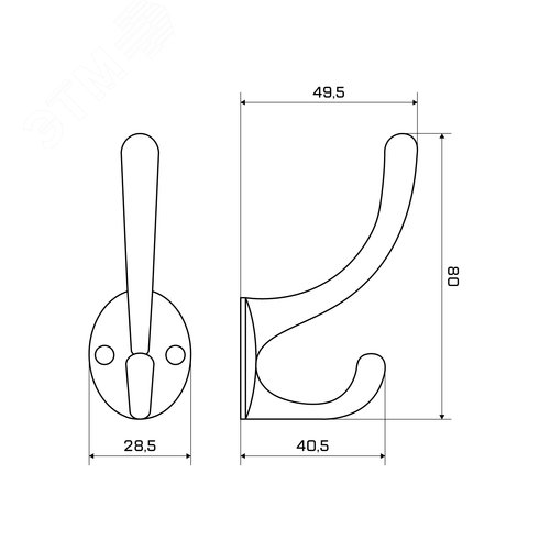 Крючок-вешалка StahlBuro 603 AC ст. медь - фото 4