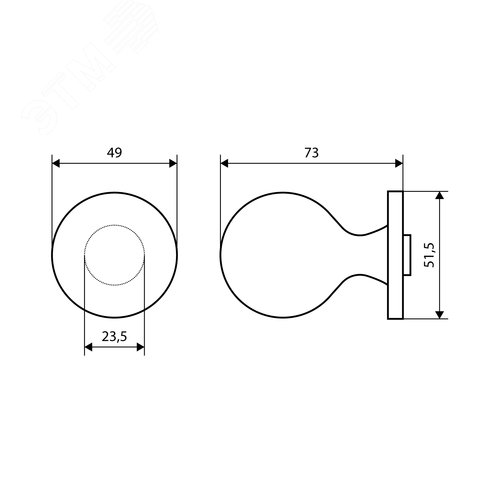 "Комплект ручек ALLUR ART COLLECTION ""SFERA"" MAB (5930) мат.бронза " - фото 4