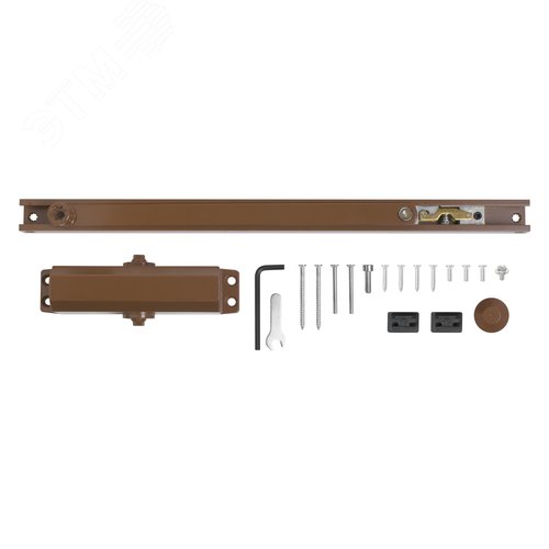 Доводчик дверной АЛЛЮР  COMFORT ДД 168/3-4 AH-C (до 100 кг) коричневый - фото 6