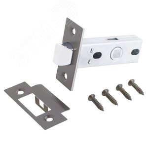 Изображение товара Защелка врезная универсальная без ручек для деревянных межкомнатных дверей, АЛЛЮР АРТ L45-8 MBN графит (шт)