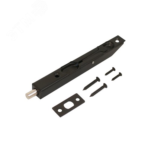 Шпингалет торцевой АЛЛЮР 01-140 BL матовый черный - фото 2