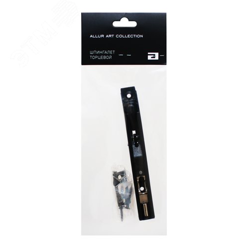 Шпингалет торцевой АЛЛЮР 01-140 BL матовый черный - фото 3