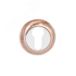 Изображение товара Накладка декоративная (комплект) под цилиндровый механизм замка, АЛЛЮР АРТ ET-R1 (3212) старая медь (шт)