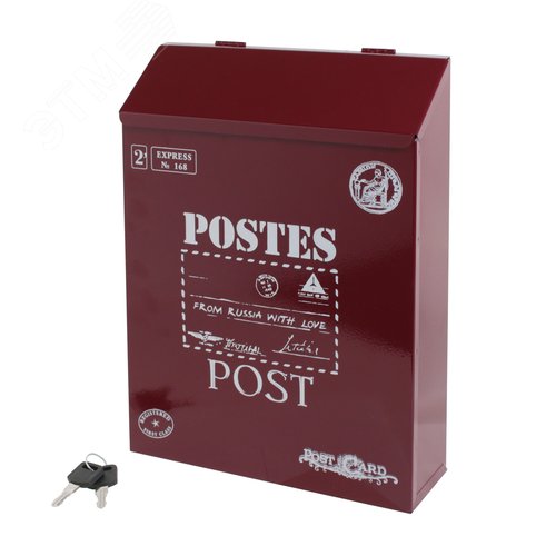 Ящик почтовый АЛЛЮР №3010 винно-красный - фото 1