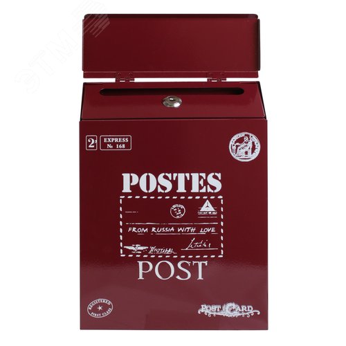 Ящик почтовый АЛЛЮР №3010 винно-красный - фото 3