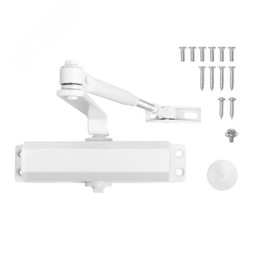 Доводчик дверной АЛЛЮР COMFORT ДД 168/3-5 A-W (до 120 кг) белый - фото 8