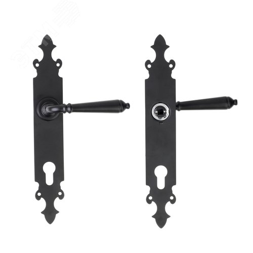 Комплект ручек АЛЛЮР РН-57А(56А) 85 мм BL матовый черный - фото 3