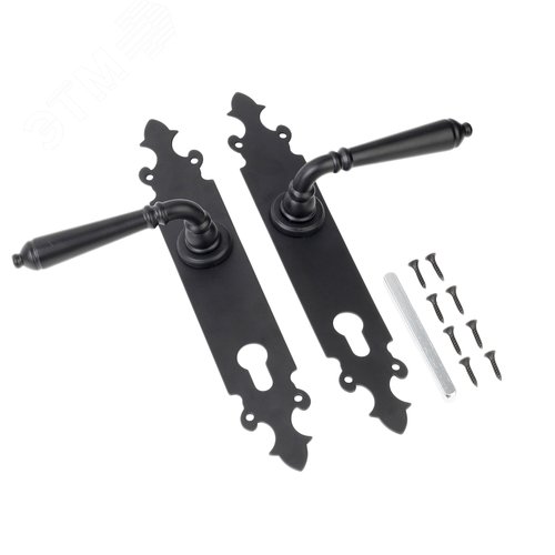 Комплект ручек АЛЛЮР РН-57А(56А) 85 мм BL матовый черный - фото 4