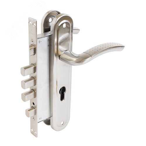 Изображение товара Замок врезной БУЛАТ ЗВ 4-4B.60.80.01.08-R АЛЬФА мат. никель без ц/м (ЗВ4-0526R) (шт)