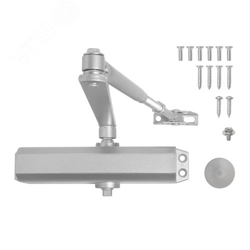 Доводчик дверной АЛЛЮР COMFORT ДД 208/4-6 A-S (до 140 кг) серебро - фото 7