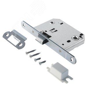 Изображение товара Защелка врезная универсальная без ручек для деревянных межкомнатных дверей, АЛЛЮР АРТ L7050PR CP хром (шт)