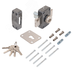 Изображение товара Замок накладной цилиндровый для деревянных дверей, АЛЛЮР ЗН6А (шт)