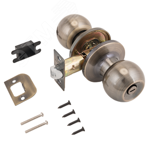 Изображение товара Ручка-защелка для межкомнатных дверей, СТАНДАРТ 607 BK AB бронза (шт)