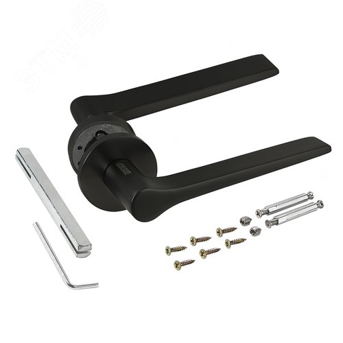 "Комплект ручек АЛЛЮР АРТ ""АЛЛЕГРА"" BL (94150) матовый черный " - фото 3