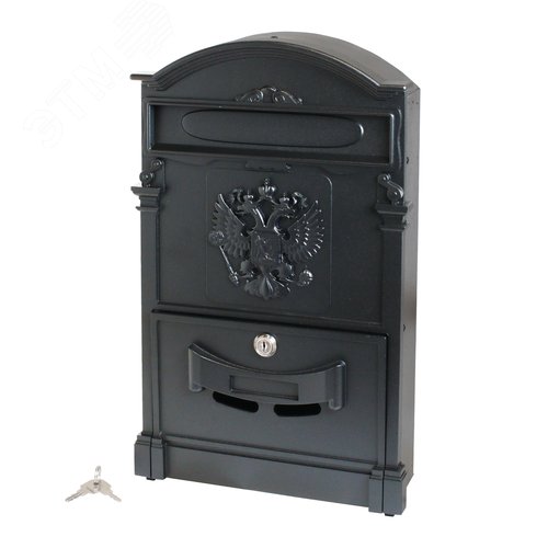 Изображение товара "Ящик почтовый АЛЛЮР №4011 ""Герб"" черный" (шт)