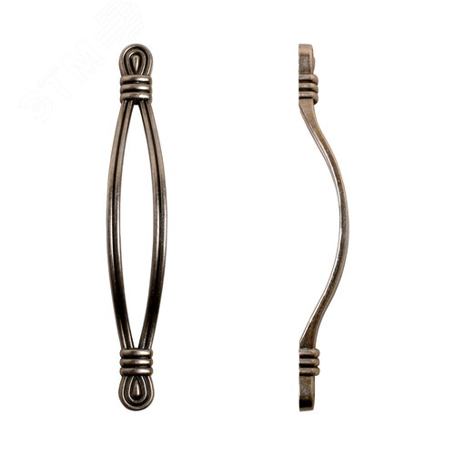 Ручка-скоба мебельная StahlBuro C2510-128 2шт., AS состаренное серебро - фото 2