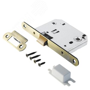 Изображение товара Защелка врезная универсальная без ручек для деревянных межкомнатных дверей, АЛЛЮР АРТ L7050PR AB старая бронза (шт)