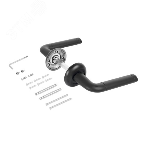 Комплект ручек СТАНДАРТ P28 BL матовый черный - фото 4