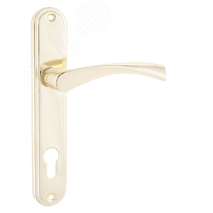 Изображение товара Ручка на планке под замок и цилиндровый механизм (комплект), АЛЛЮР 103-1 85мм GP золото (шт)