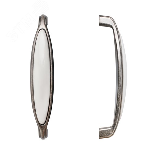 Ручка-скоба мебельная StahlBuro C0003-128 2шт., AS состаренное серебро - фото 6